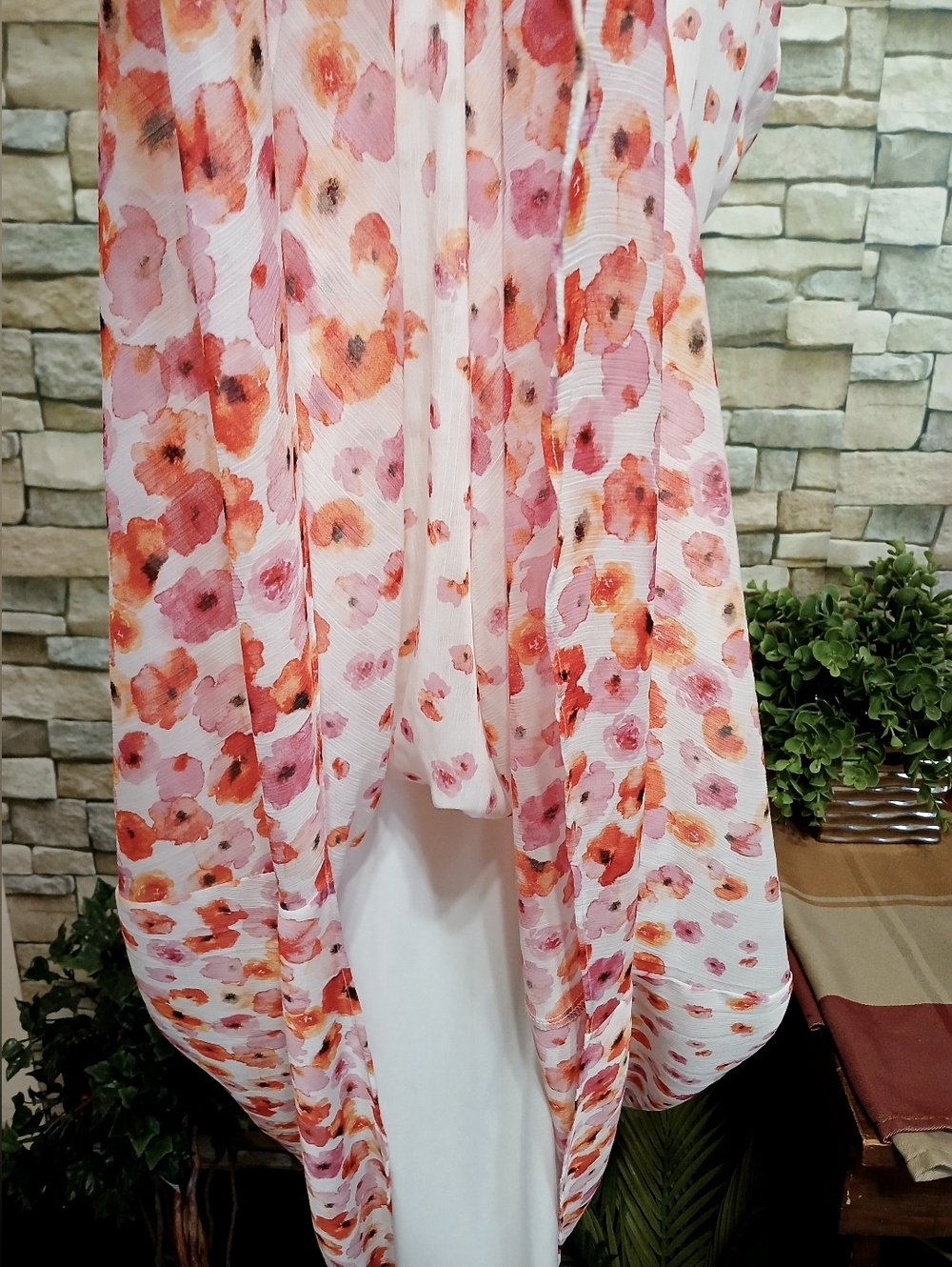 New DKNY Floral Belted Long Dress Size 10 Whimsigoth Feminine Romantic - Picture 5 of 6